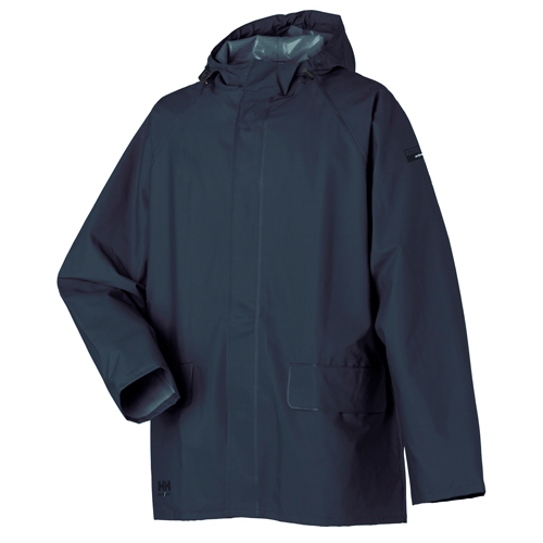 HELLY HANSEN 70129_590-L Rain Jacket,PVC/Polyester,Navy,L 